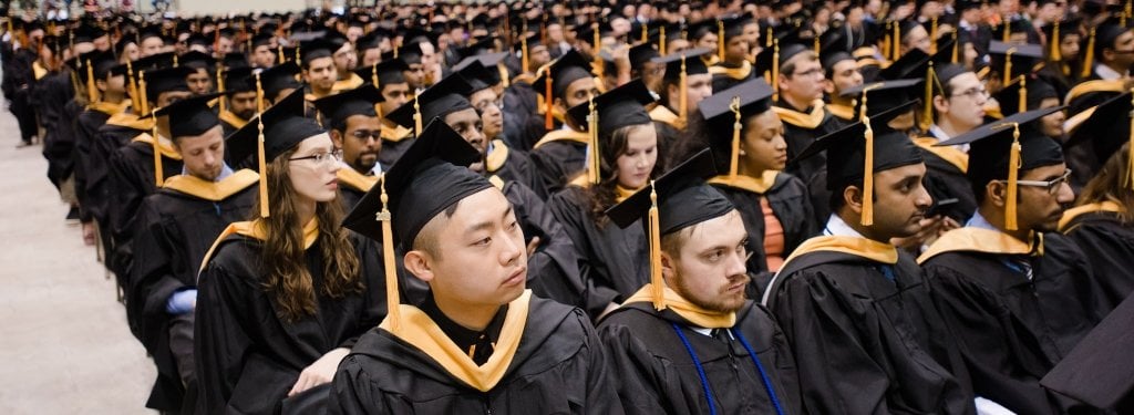 Graduates at Commencement