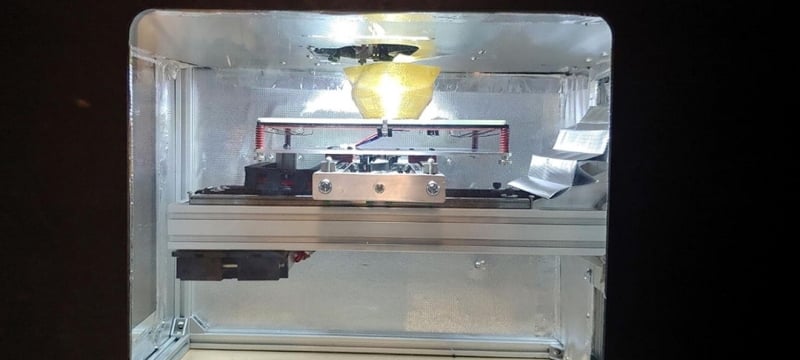 Cerberus is a three-headed, high-temperature 3D printer.