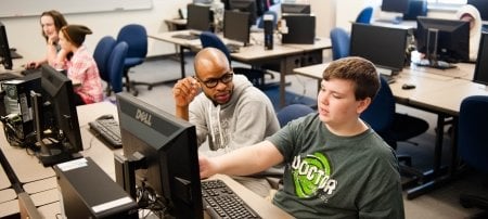 Alumni Arick Davis is no stranger to mentoringâ€”he was a member of Copper Country Coders, Huskies who spend their free time teaching local kids how to code. Davis' official recruiting role for Tech today centers on promoting a diverse campus population.