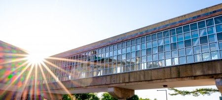 The Minerals & Materials Engineering Building bridges campus and lakeshoreâ€”just as researchers like the 2022 Bhakta Rath award winners bridged disciplines to make breakthroughs in brain aneurysm research.