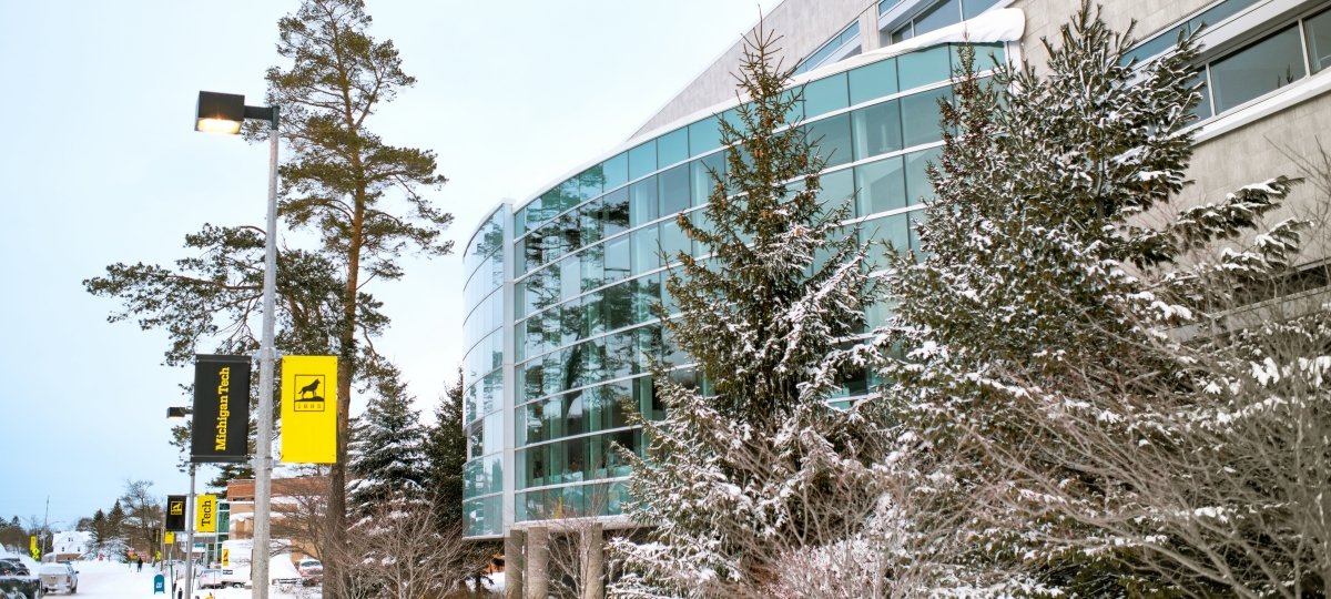 Michigan Tech campus in winter