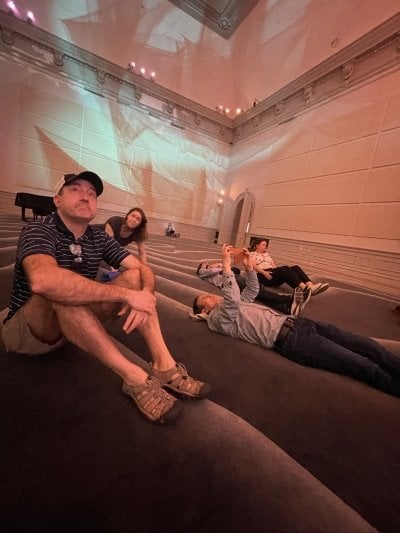 Research faculty and staff take in Renwick art during a visit to Washingnton DC