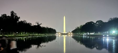 A nighttime capture of the Washington Monument from the steps of the Lincoln Memorial — one of the many opportunities research faculty and staff experiences on the annual expedition to Washington, D.C. (All images courtesy Michigan Tech Research Development staff)