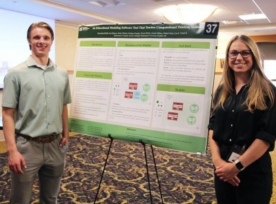 Computing students at Michigan Tech compete in a poster contest that displays their latest projects.