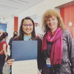 2023 graduate student speaker Sushree Dash enjoyed opportunties to present at APS conferences, sharing her physics research.