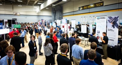 Students at Michigan Tech Career Fair land interviews with companies from around the globe.
