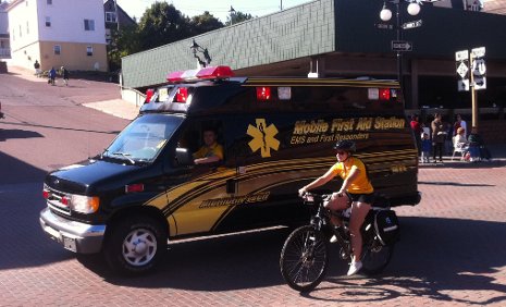 The ambulance used by Michigan Tech Emergency Medical Services has been retrofitted to provide emergency services instead of transporting patients.