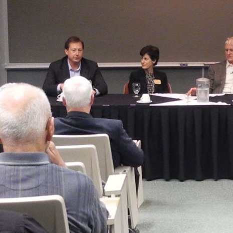 Panelists (left to right): Paul Fulton, Martha Sullivan, Dave House, and moderator Dave Reed.