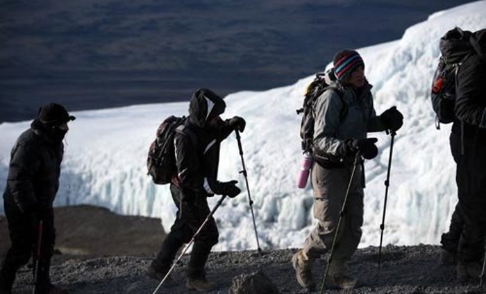 Teachers trek up Mt. Kilimanjaro.