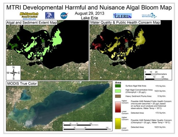 The public can track harmful algal blooms in Lake Erie on the HABs mapping site.