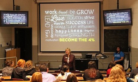 Marilyn Clark, CEO of the MTEC SmartZone, presents a breakout session. 