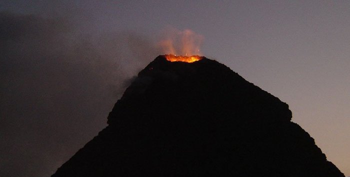Pacaya Volcano A nighttime show.
