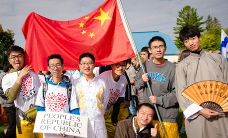 One of more than 60 countries represented in the Parade of Nations.