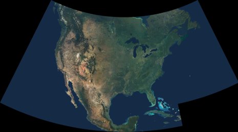 NASA satellite image of North America.