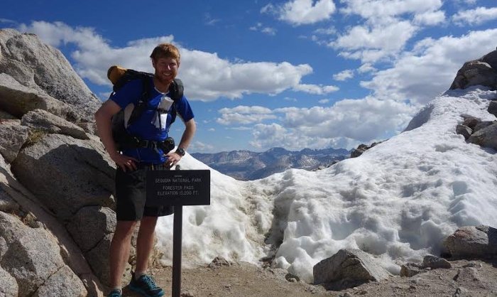 Kyle McGurk at Forester Pass in Sequoia National Park.