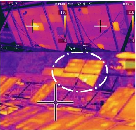 Thermal radiation readings on panels help Joshua Pearce and his research team better understand ways to improve low-concentration photovoltaic systems. 