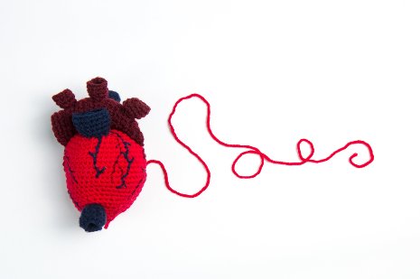 Crocheted heart.