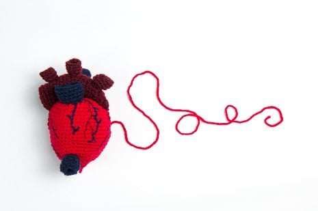 Crocheted heart.