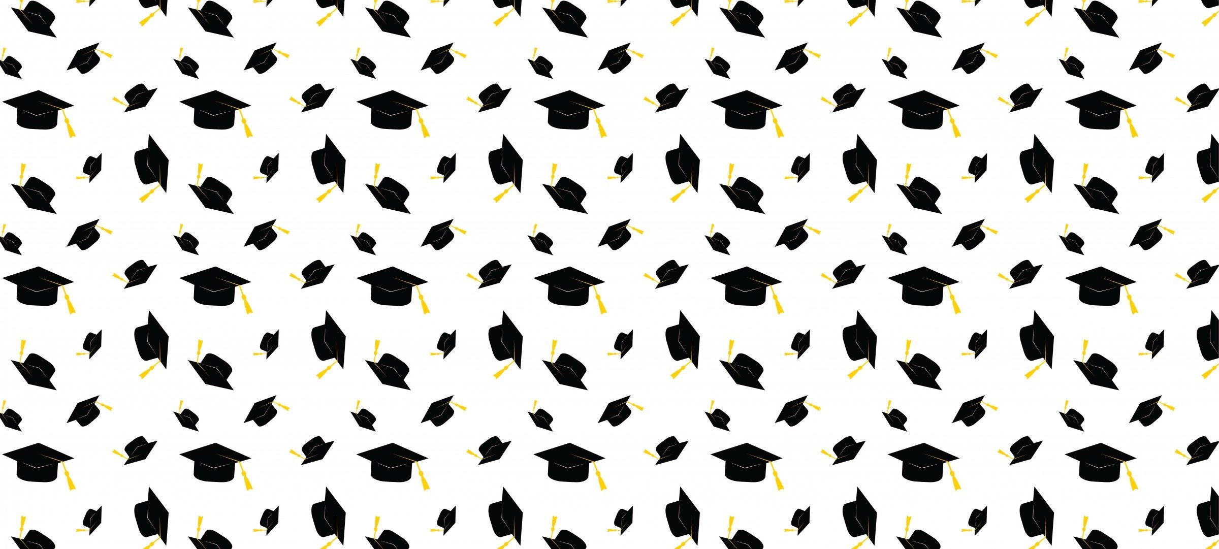 repeating graduation cap pattern