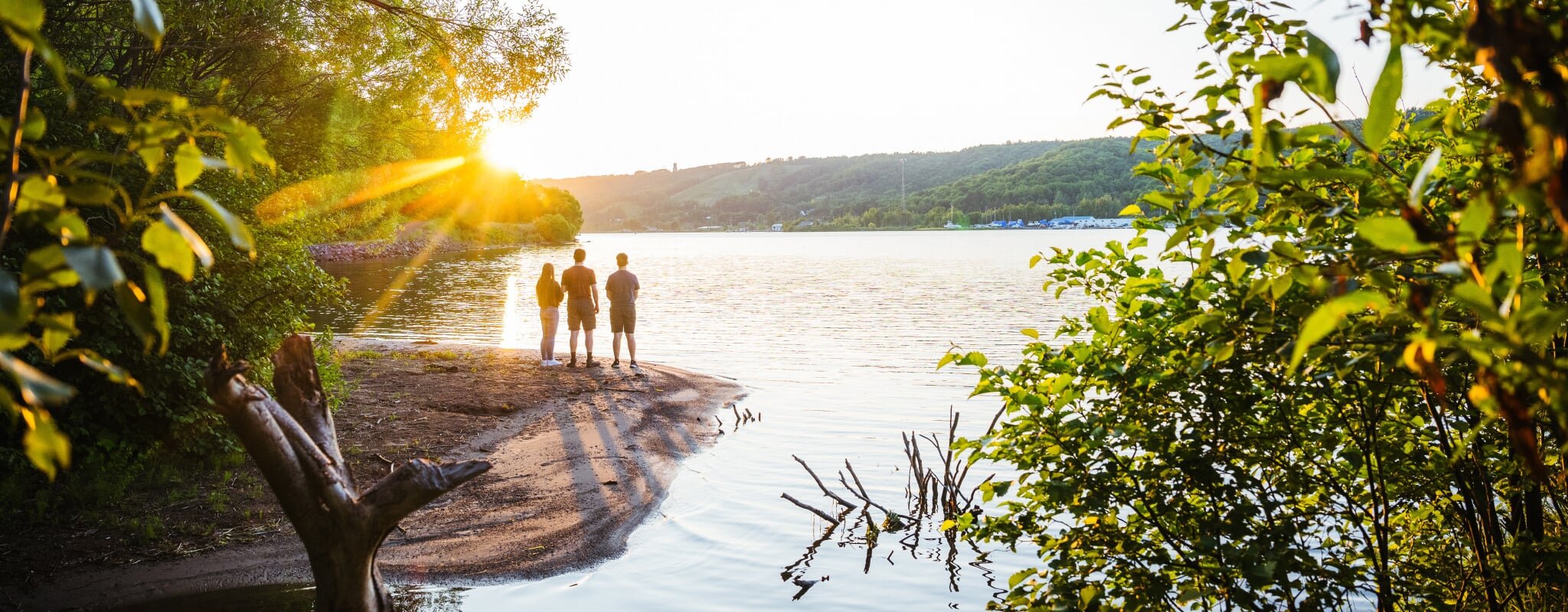 Students watching the sunset at Prince's Point