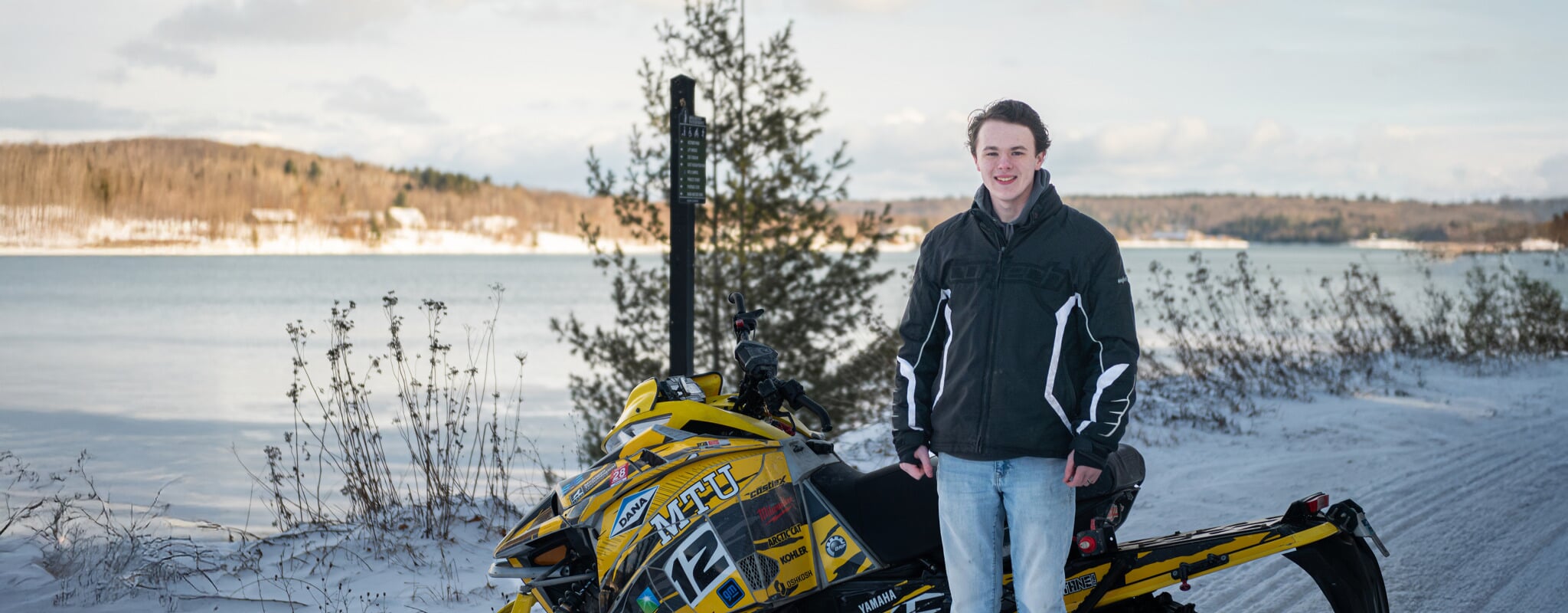 Combining his love for snow and his passion for mechanical engineering, Ott is a natural fit among the Clean Snowmobile Challenge Enterprise team, where he now serves as the group's co-president.