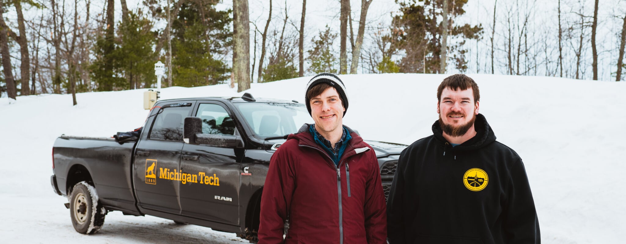 Ben Kopec and Nick Yeager working on the water cycle tracing project.