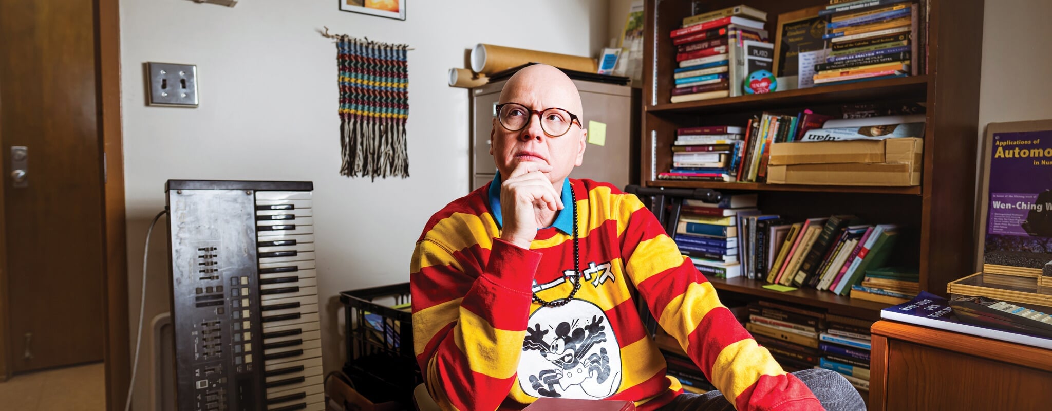 Robert Schneider working in his office