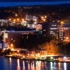 Lights of Tech - Campus shimmers in the mirror of the Keweenaw Waterway as another day of classes, labs, research, and discovery comes to a close—and Huskies prepare for what tomorrow needs.
