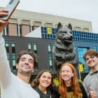 Picture Yourself at Tech - Snap a photo with the Husky statue and visualize your future at Michigan Tech. Explore campus, discover hands-on learning, and find out what makes Husky Nation home.