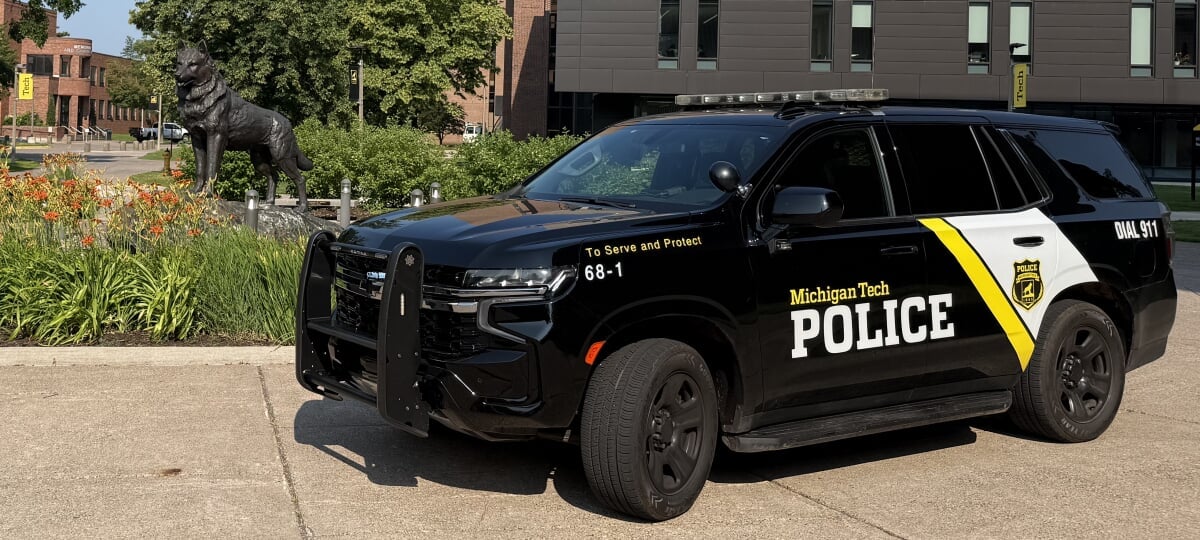 Public Safety's mobile command center in winter