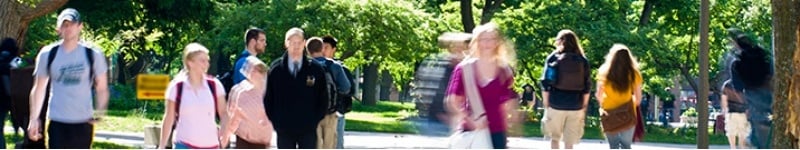 Students walking to class