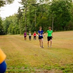 People running on the Tech Trails.