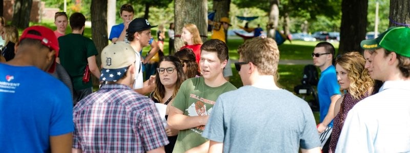 Students at the fall welcome fest