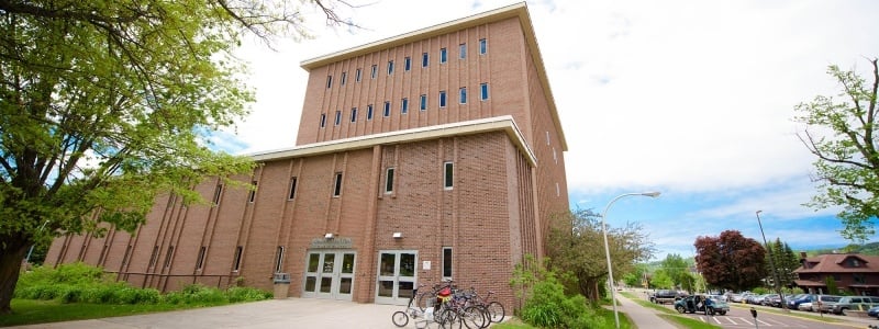 Administration Building showing the door to the Registrar's Office