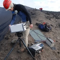 Simon Carn on a volcano