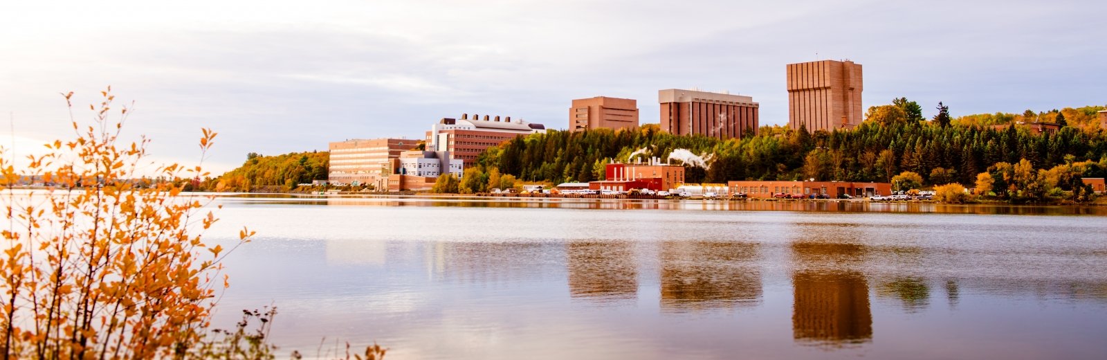 View of Michigan Tech's campus in the fall. 