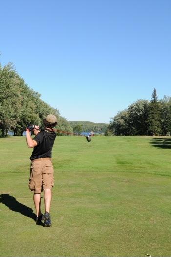 Golfing at Portage Lake Golf Course