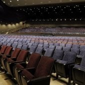 Inside the Performance Hall, looking towards the back of the hall from the front