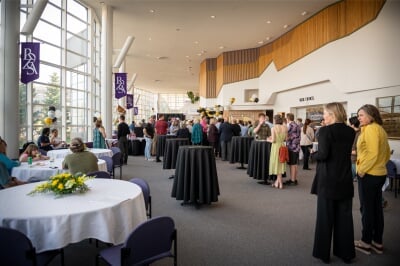 Rozsa lobby with rental reception setup