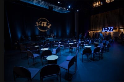 backstage rozsa setup for jazz concert