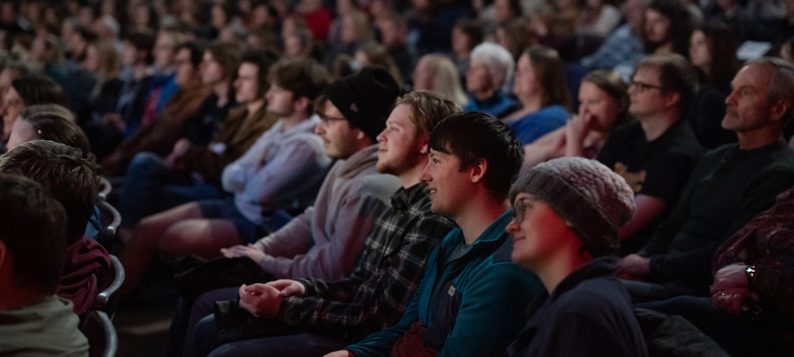 Theatre guests at the Rozsa Center