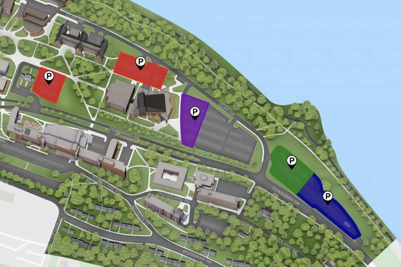 Map of Rozsa event parking lots