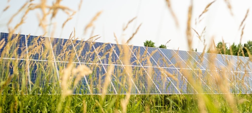 Image of solar array in L'Anse