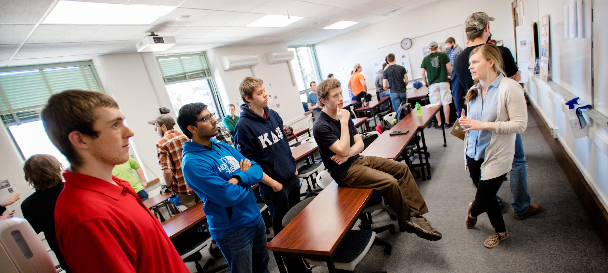 Social Sciences students sitting in a classroom.