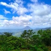 Scenic view of the mountains and jungle in Costa Rica.