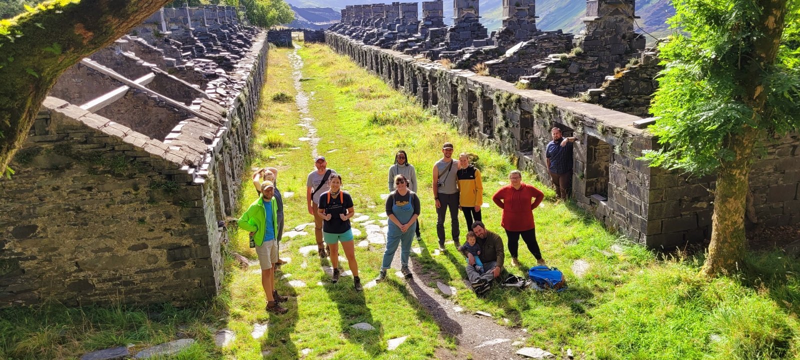 Study abroad students visiting former industrial sites