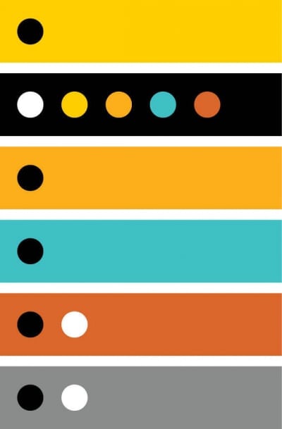 Large text accessible color chart explained in table below