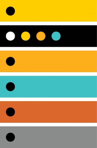 Small text accessible color chart explained in table below