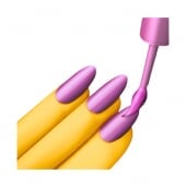three fingers with fingernails being painted