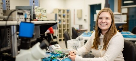 Paige Fiet is honored to represent her peers at MTU and around the world as student liaison to the global association for electronics manufacturing.
